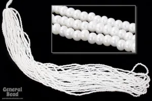 10/0 Luster Opaque White Czech Seed Bead (1/2 Kilo) #CSF037