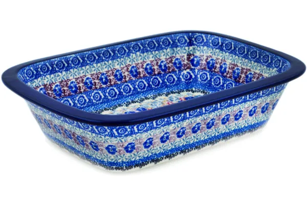 10" Rectangular Baker - Beautiful Blues