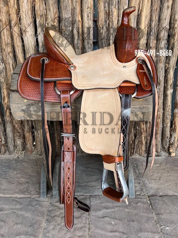 13" Sheridan Youth Ranch Saddle Basket/Pencil Roll