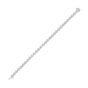 14KT White Gold & Diamond Stunning Bracelet  - 6-3/4 ctw