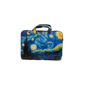 15" Laptop Bag with Oil Painting Night Sky Print – Stylish & Protective G2117-2