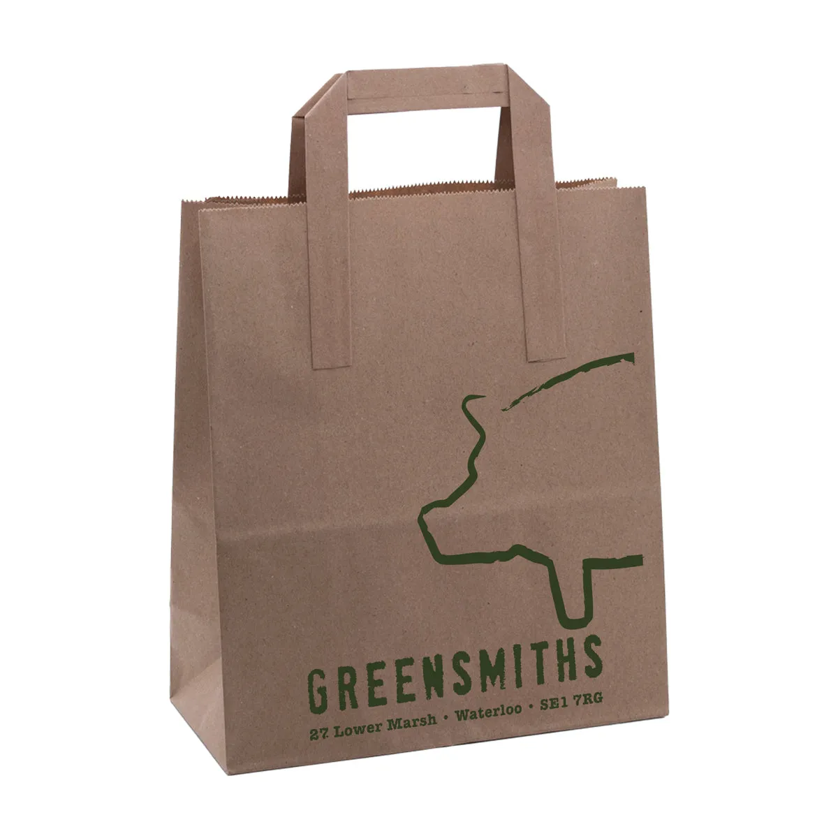 260x140x300mm Brown Taped Digital Printed Carrier Bags