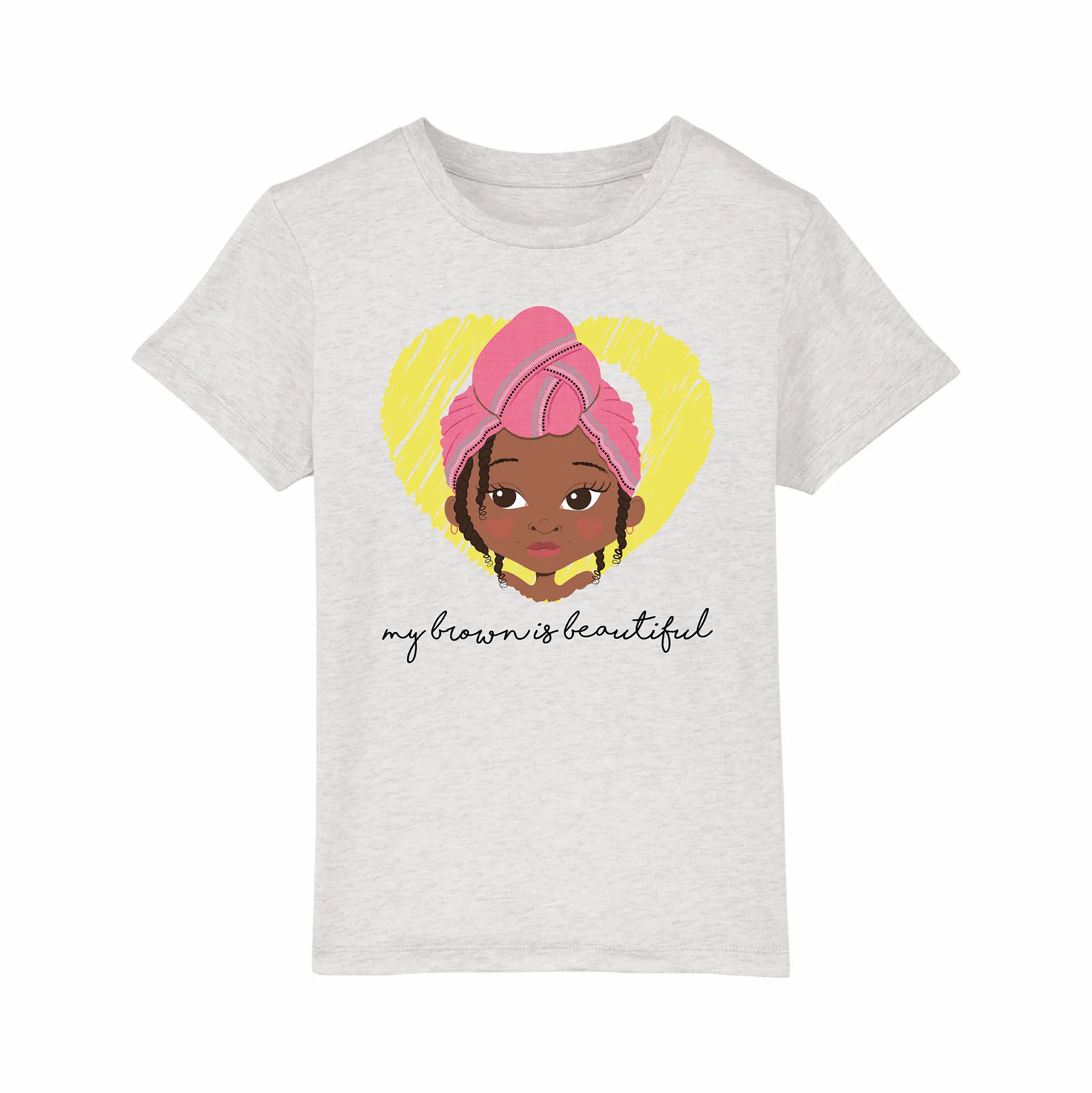 Amiyah - MY BROWN IS WRAP GIRLS TEE | Fefus Designs