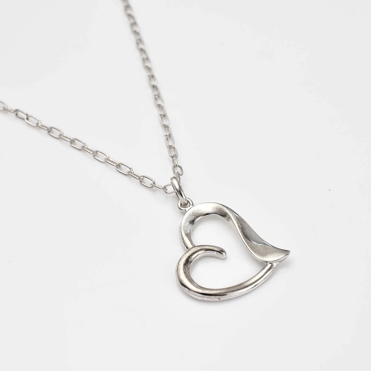 Amore Heart Wave Pendant with Free Chain