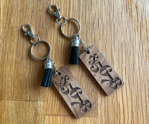 &5678 Walnut Keychain