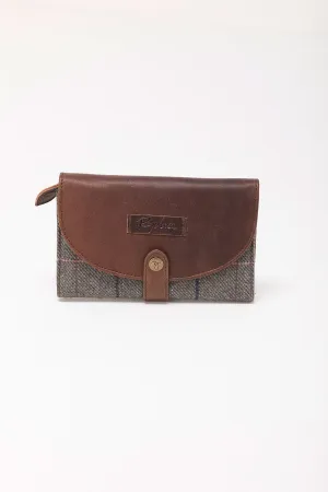 Anna Tweed Long Saddle Purse