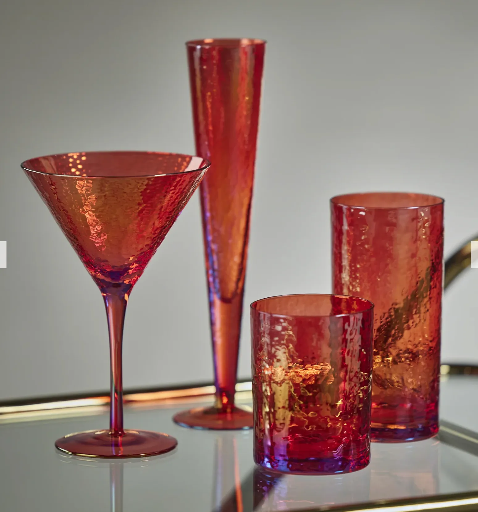 Aperitivo Martini Glass - Luster Red