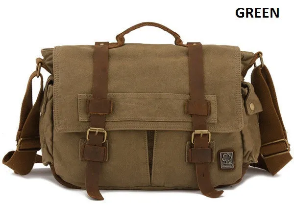 Army Inspired Duel-pouch Satchel