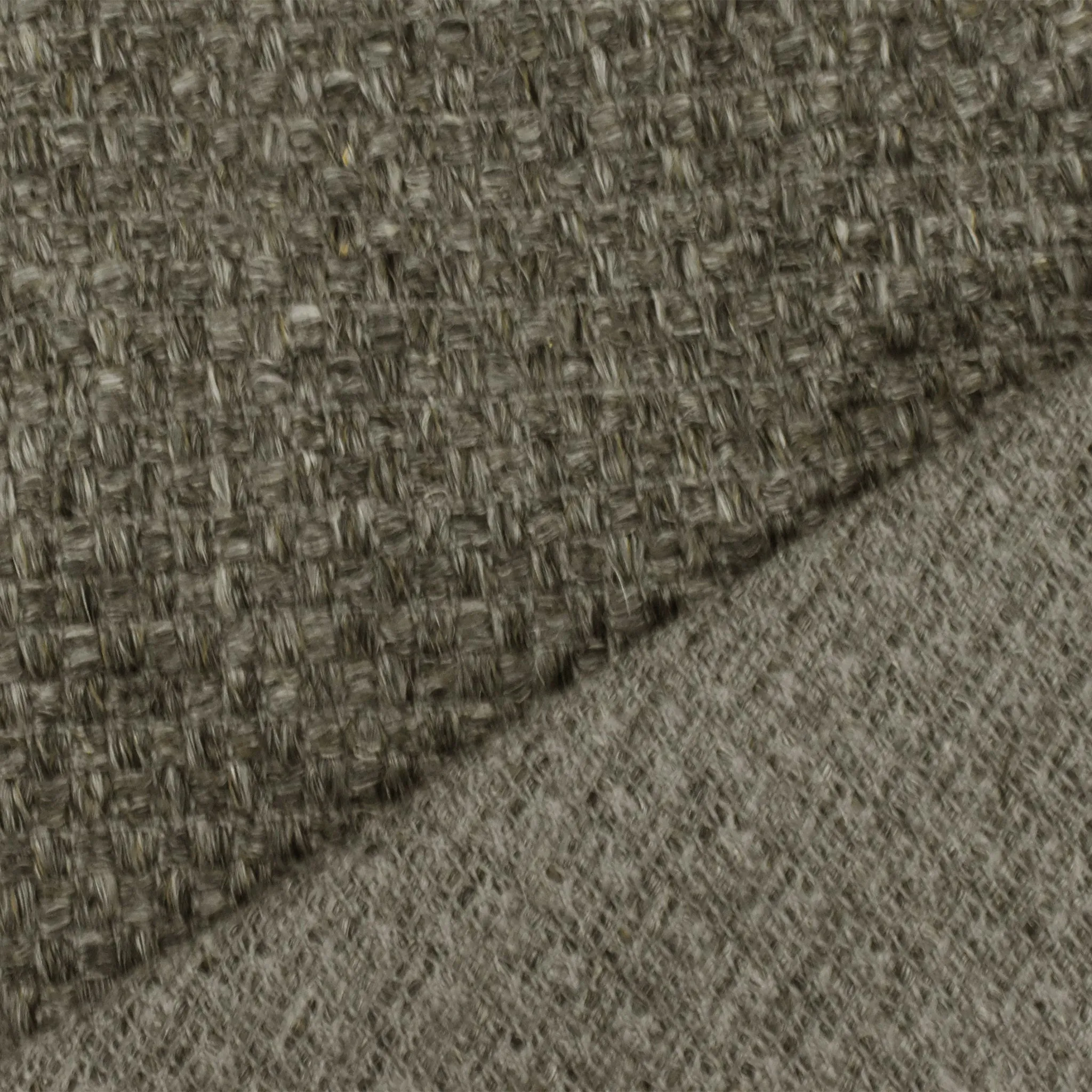 Ash Smoked Brown Textured Dobby Woven Decorating Fabric