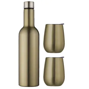 Avanti Double Wall Wine Traveller Set - Champagne