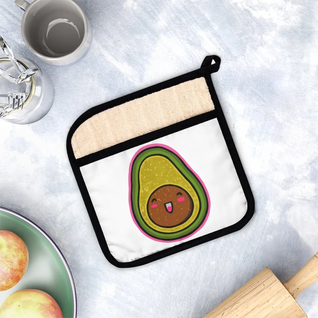 Avocado Pot Holder with Pocket