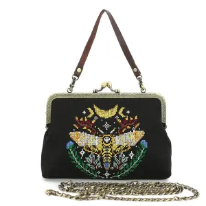 Bag - Skull Head Moth Vintage Kisslock Bag