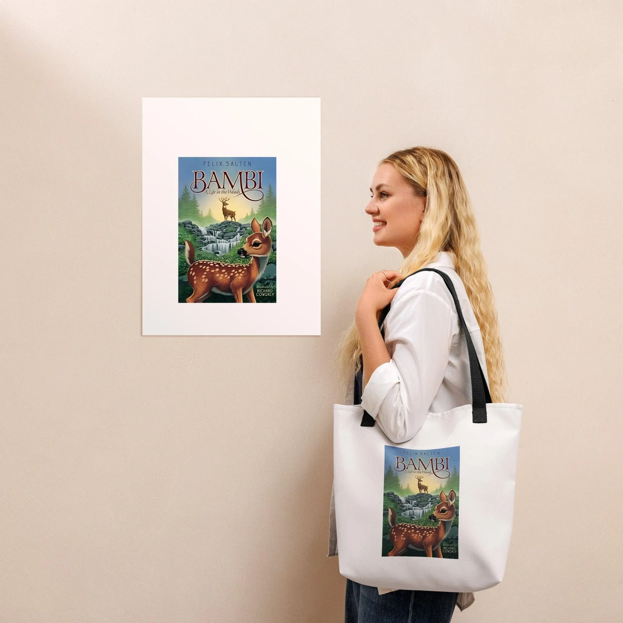 Bambi - Book Cover - Tote Bag