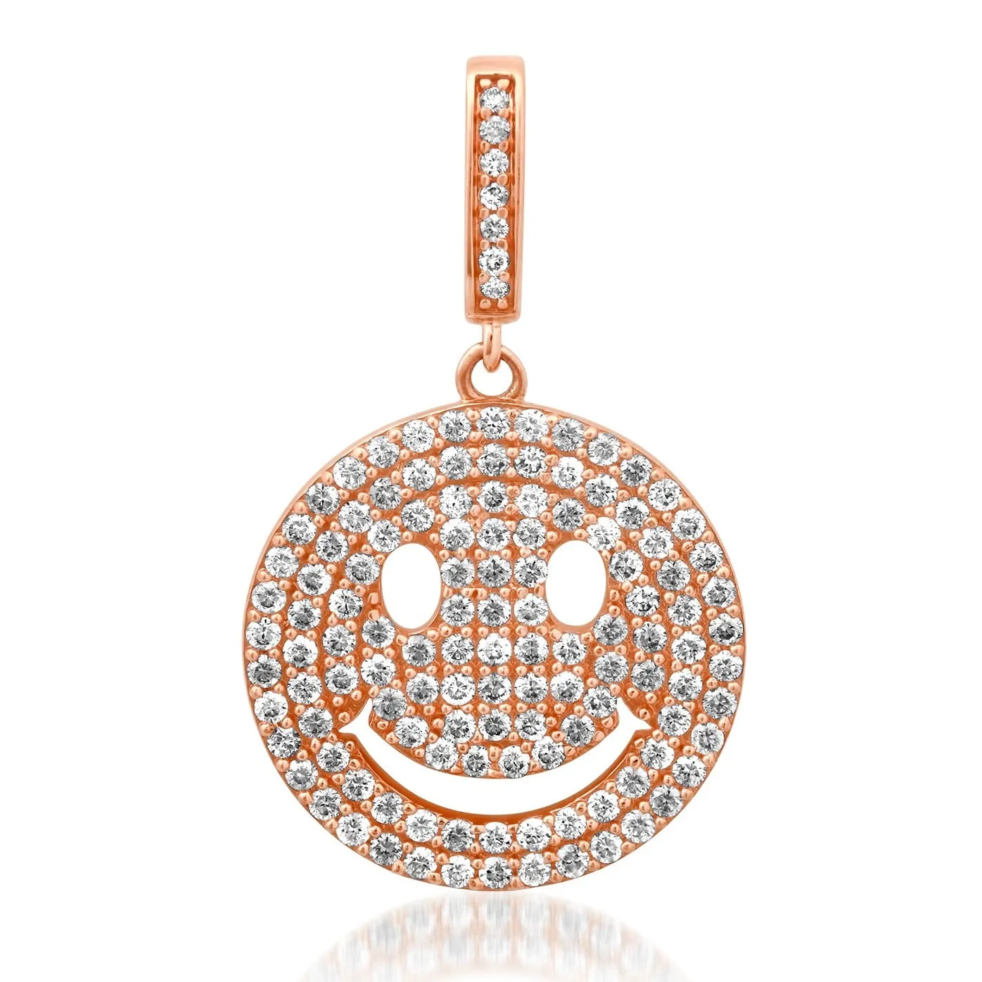 Be Happy Jumbo Diamond Smiley Face Charm