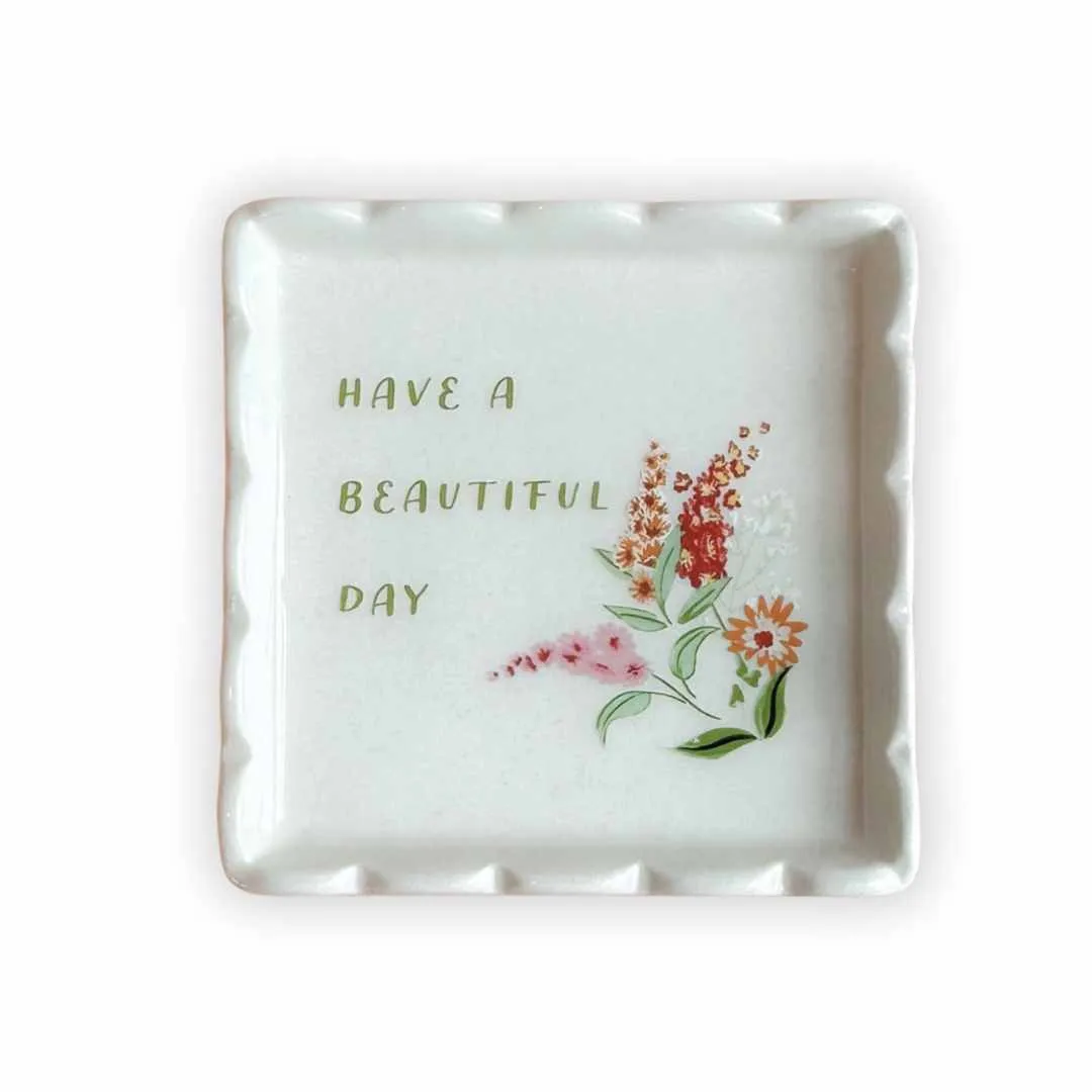 Beautiful Day Square Trinket Dish