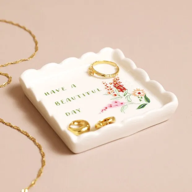 Beautiful Day Square Trinket Dish