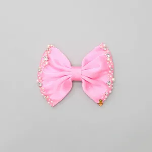 Beautiful Pink Satin Hair Clip