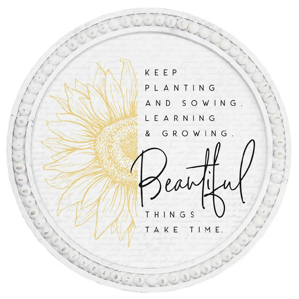 Beautiful Things - Beaded Round Wall Art