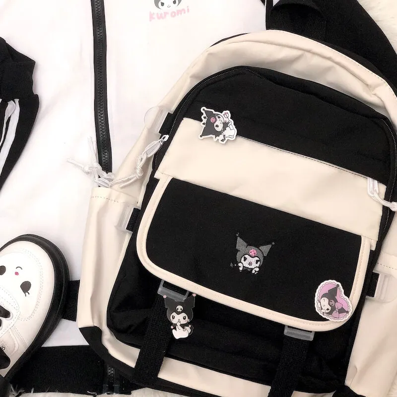 Black goth lolita Kuromi backpack bag