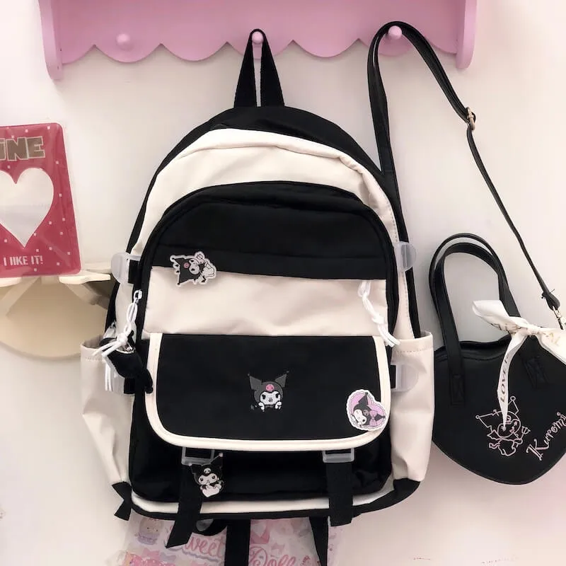 Black goth lolita Kuromi backpack bag