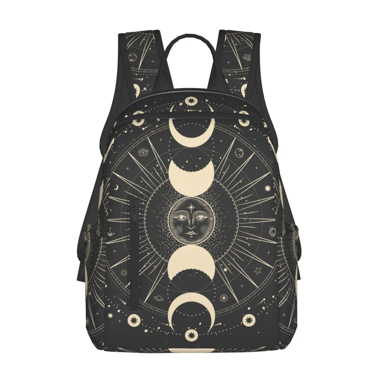 Black Mystic Sun Astrology Backpack