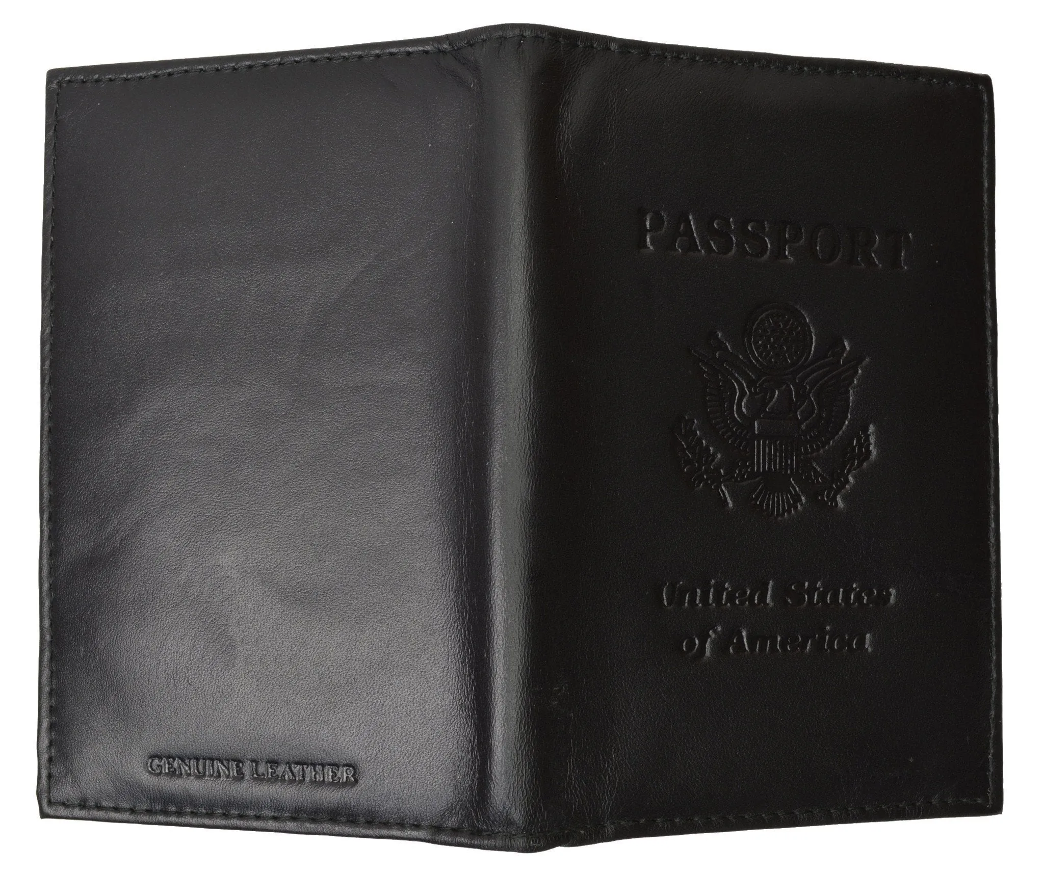 BLIND Genuine Leather USA Passport Cover, Holder and Case for International Travel 151 CF USA