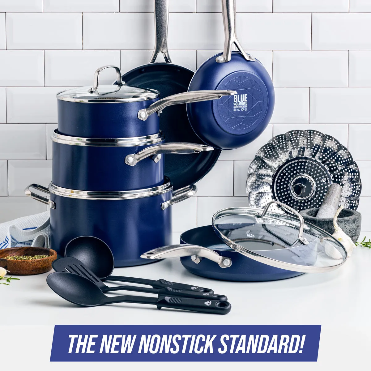 Blue Diamond Classic 14-Piece Cookware Set