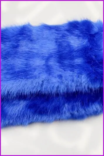 Blue/Grey/Purple Fluffy Faux Fur Hand Bag F395