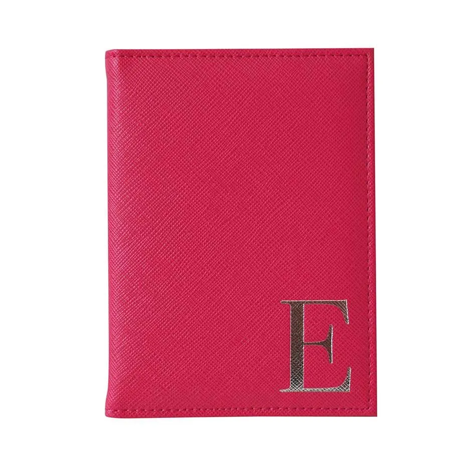 Bombay Duck - Monogrammed Alphabet Passport Holder With Metallic Letter - A to Z