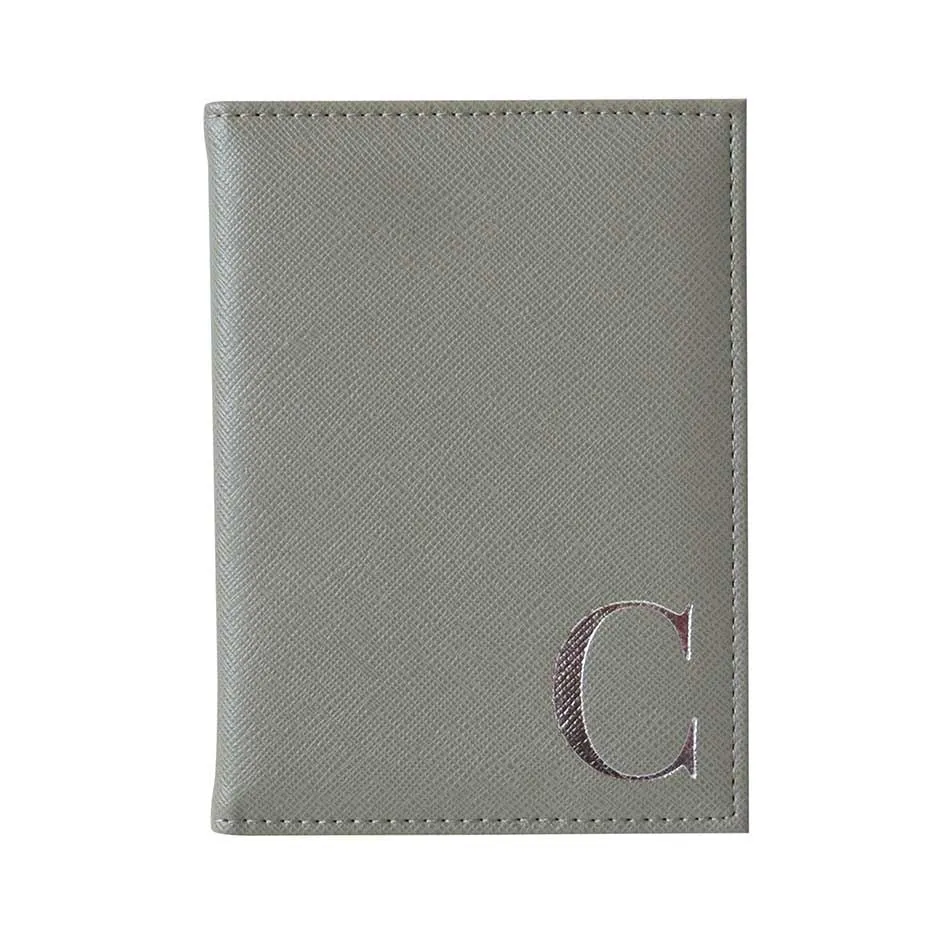 Bombay Duck - Monogrammed Alphabet Passport Holder With Metallic Letter - A to Z