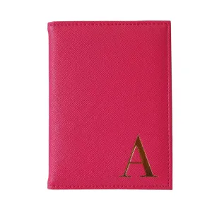 Bombay Duck - Monogrammed Alphabet Passport Holder With Metallic Letter - A to Z