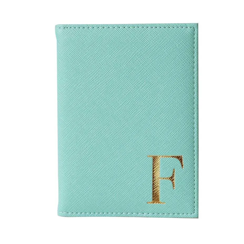 Bombay Duck - Monogrammed Alphabet Passport Holder With Metallic Letter - A to Z