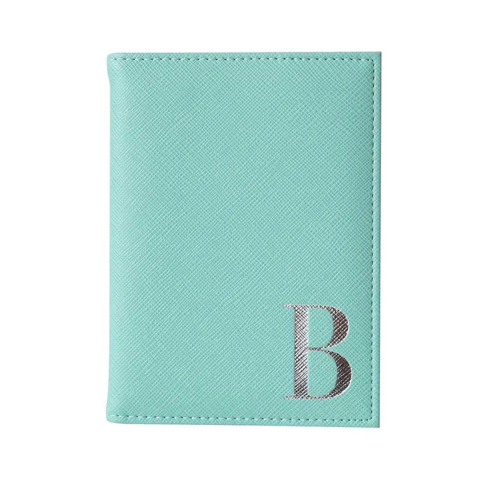 Bombay Duck - Monogrammed Alphabet Passport Holder With Metallic Letter - A to Z