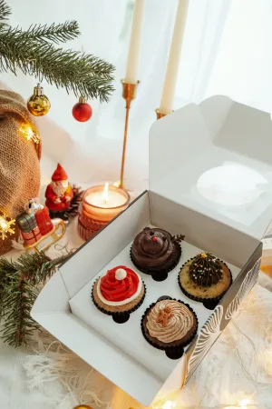 Box of 4 X'mas Cupcakes