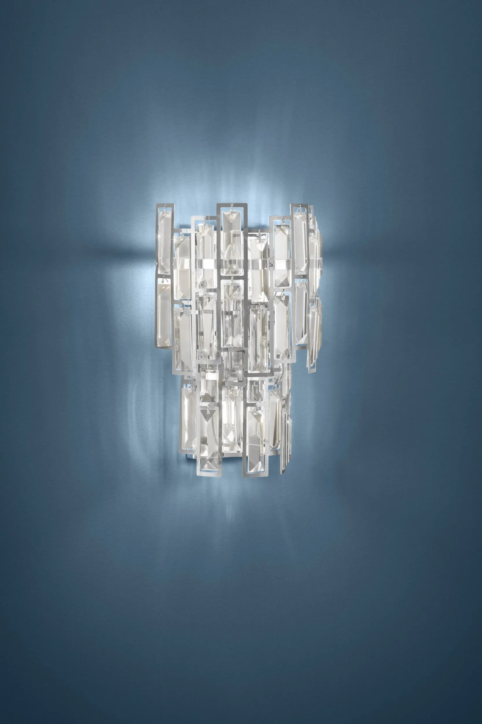 Calmeilles 3 Light Chrome and Crystal Classic Feature Wall Light