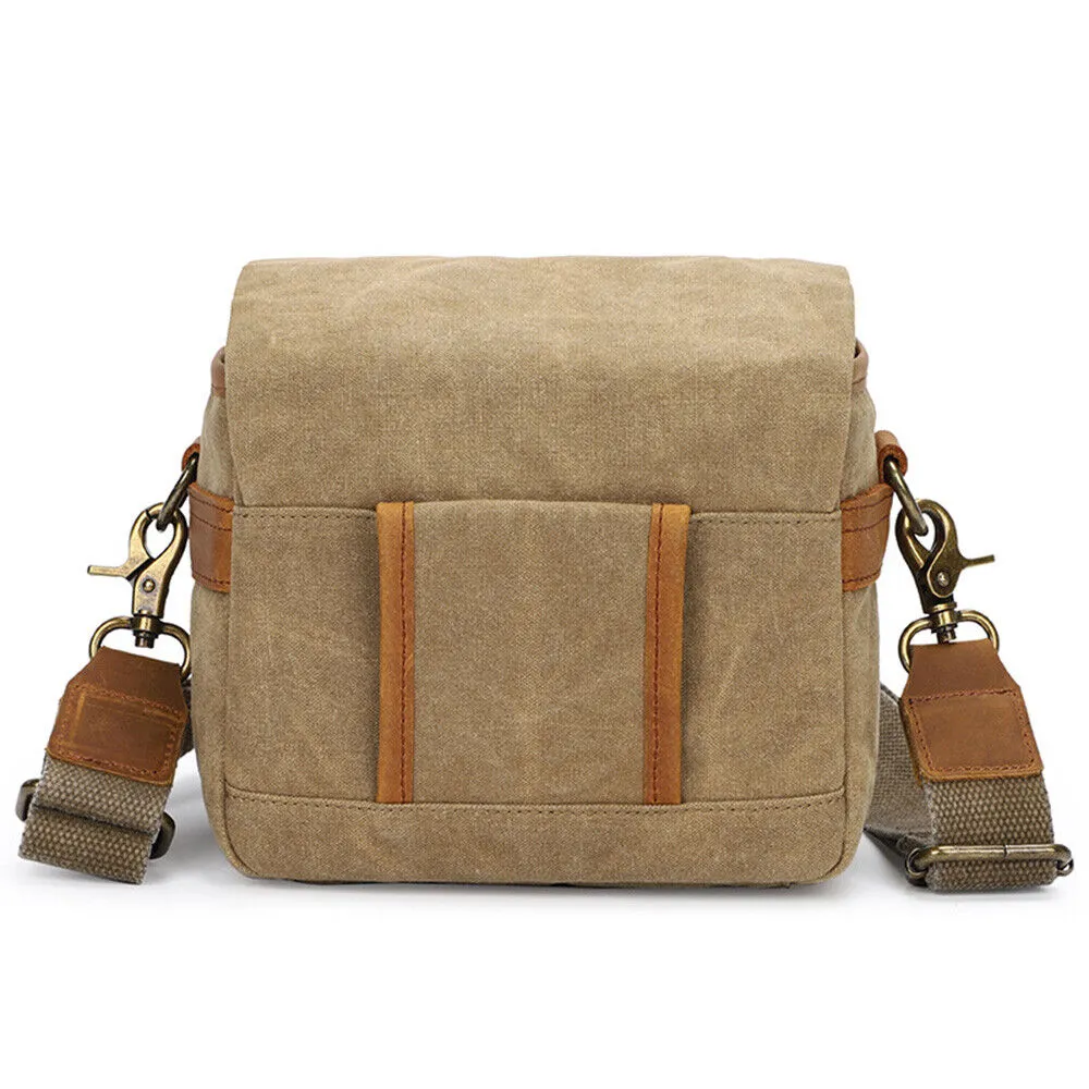 Camera Bag Case Canvas Compatible for Nikon Canon Camera Shoulder Crossbody Bags