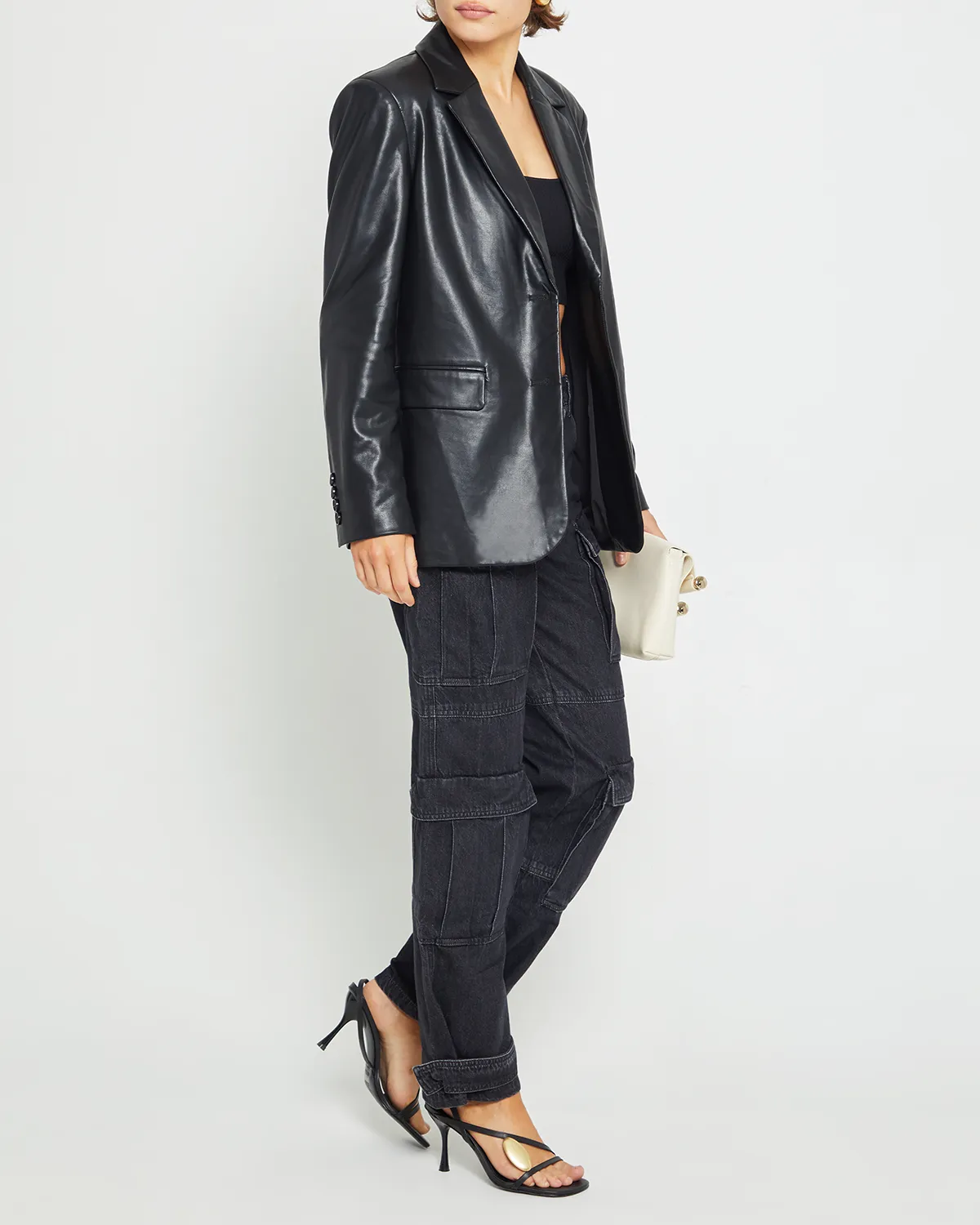 Camilla Vegan Leather Blazer