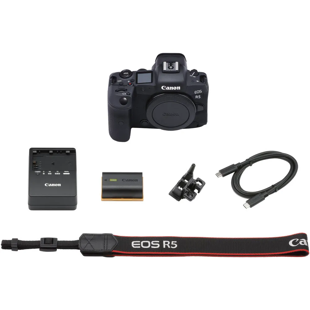 Canon EOS R5 Mirrorless Camera Body Only 4147C002 - Advanced Bundle