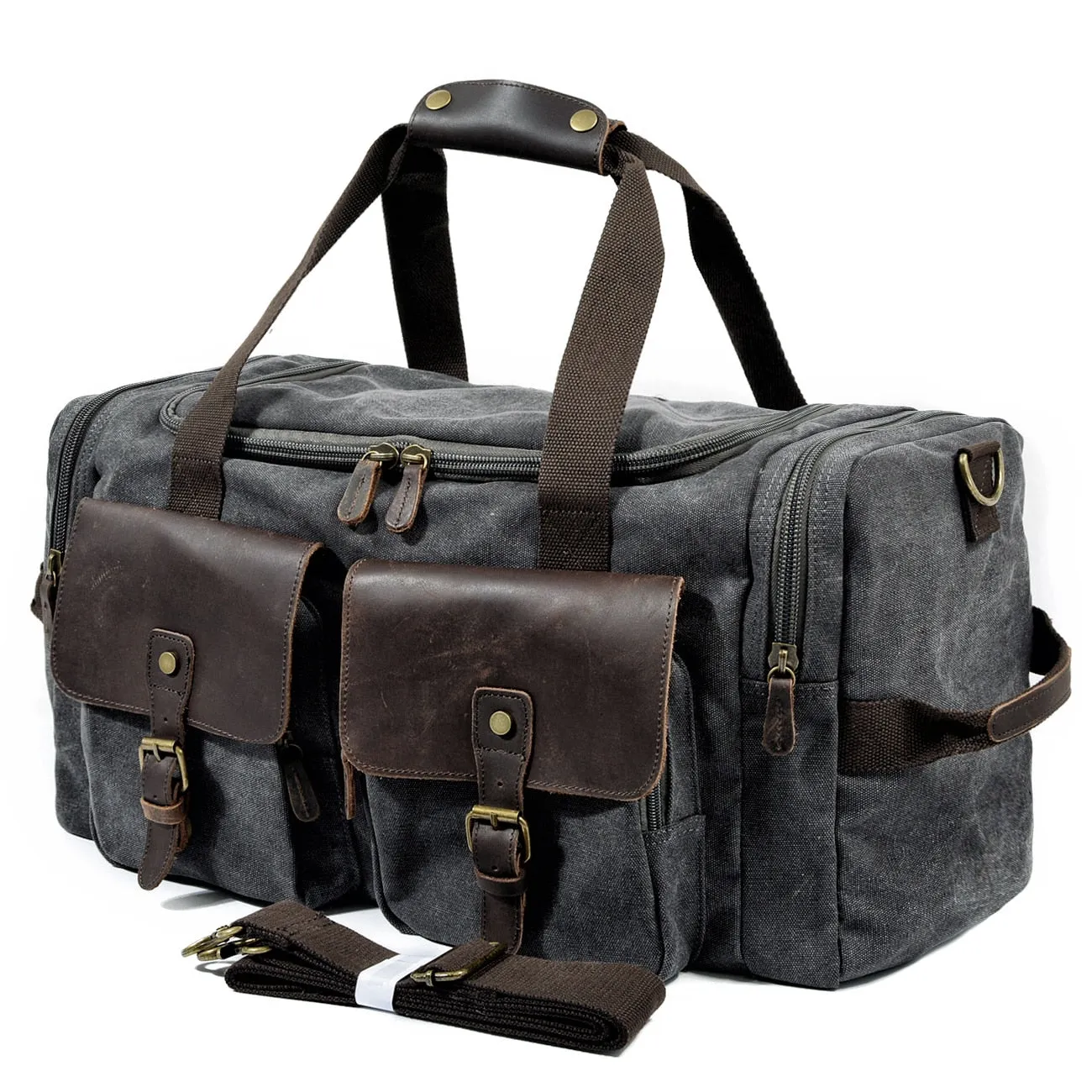 Canvas Leather Travel Bag