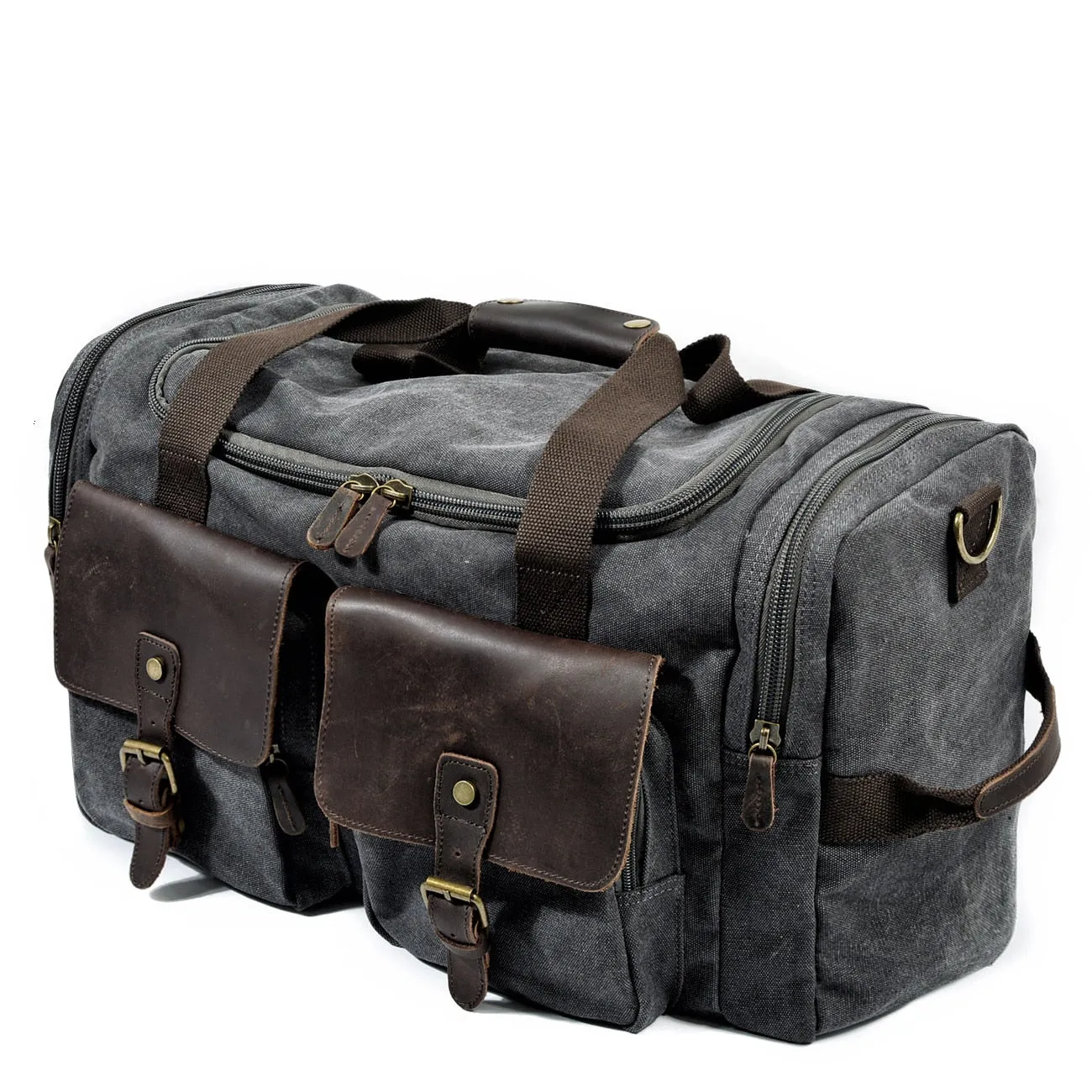 Canvas Leather Travel Bag