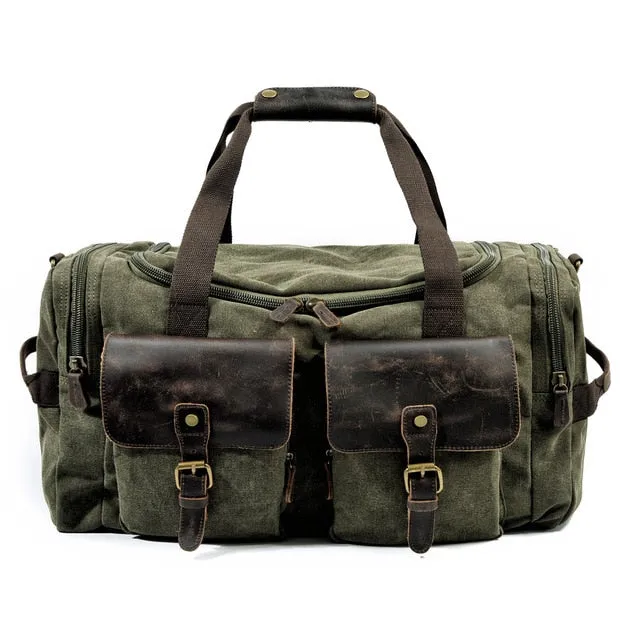 Canvas Leather Travel Bag