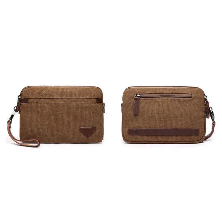 Canvas Multi-Purpose Clutch Bag - Unisex Versatile Design