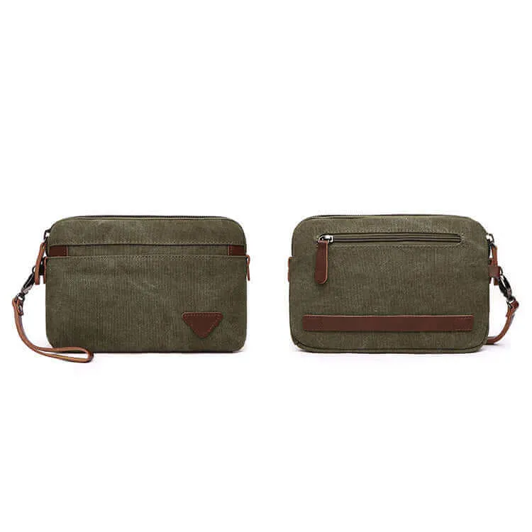 Canvas Multi-Purpose Clutch Bag - Unisex Versatile Design