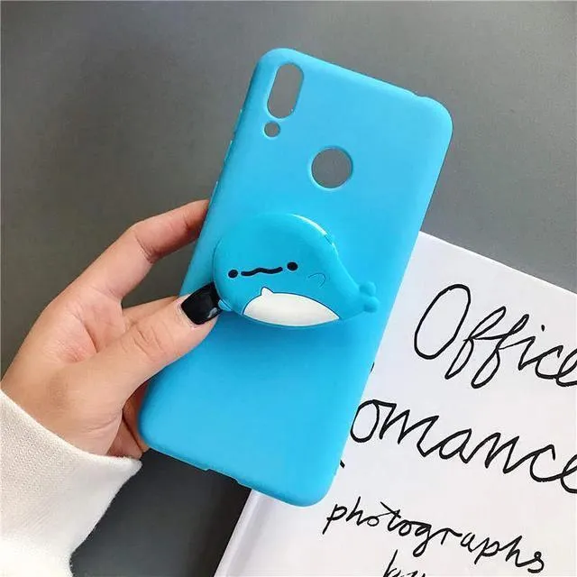 Cartoon Cute Animal Bracket Phone Case With Holder