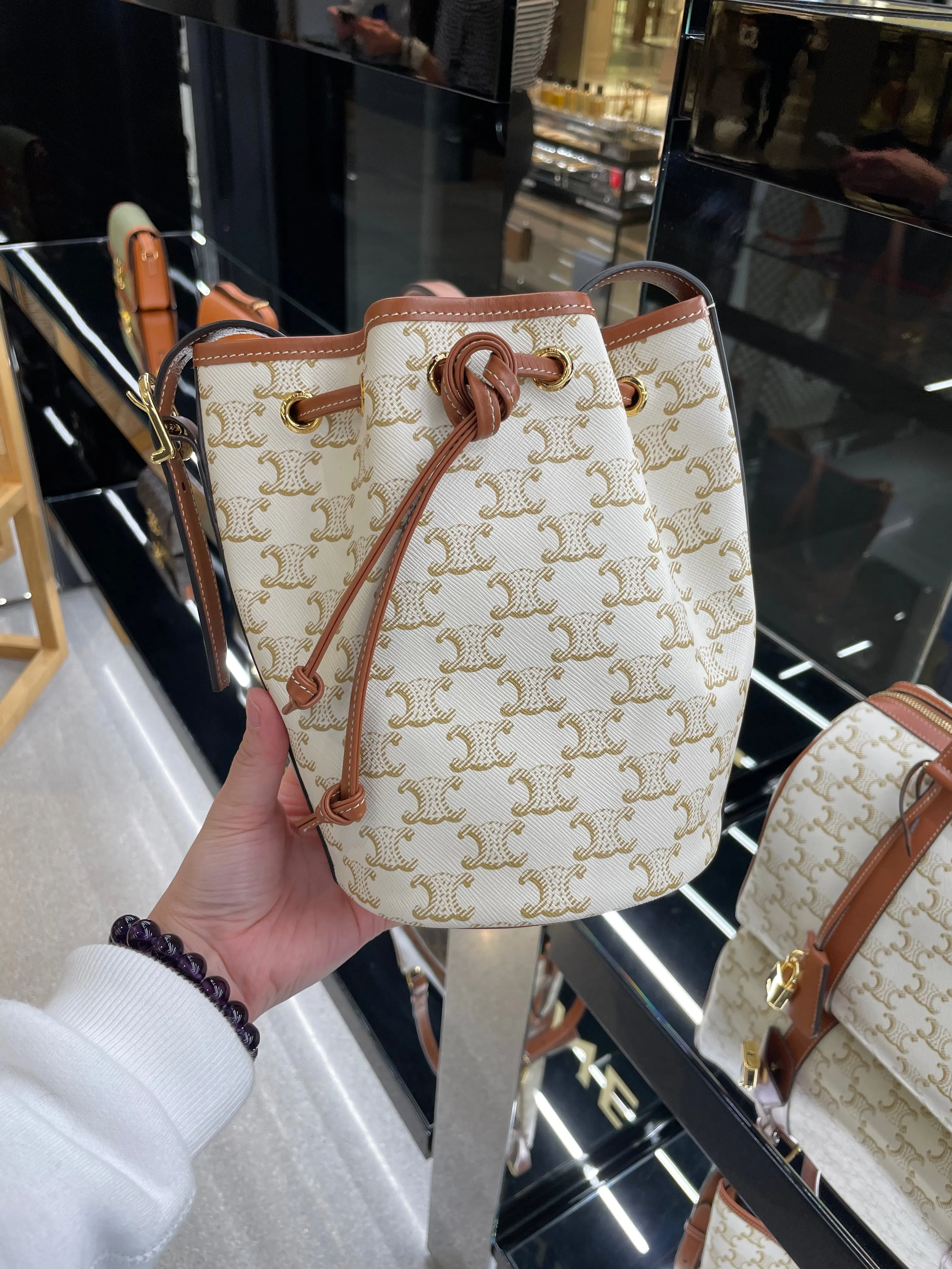 Celine triomphe bucket bag small