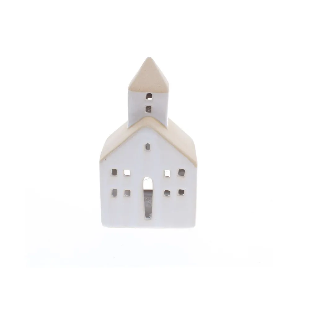 Ceramic Church Tea Light Holder