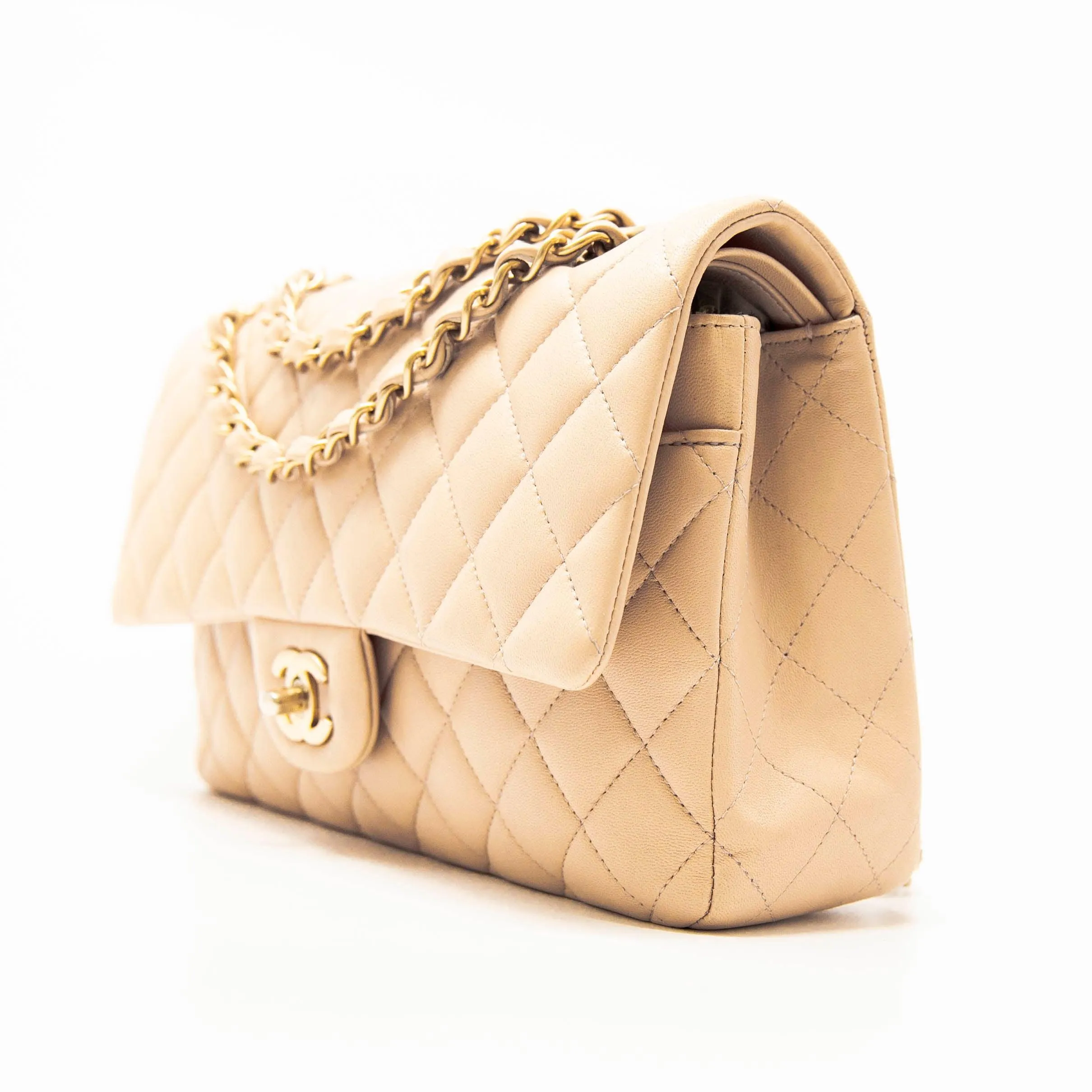 Chanel Beige Medium Classic Flap