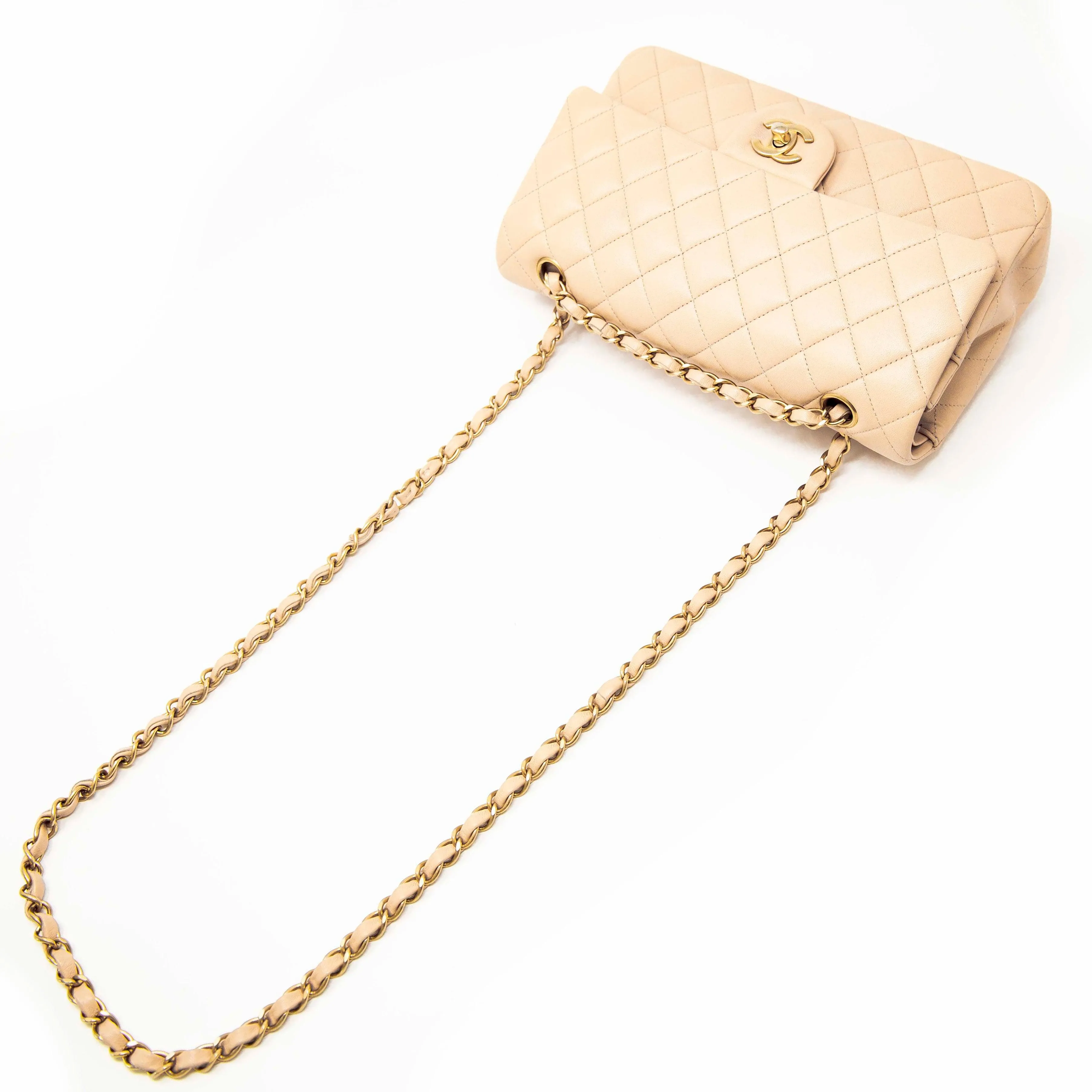 Chanel Beige Medium Classic Flap