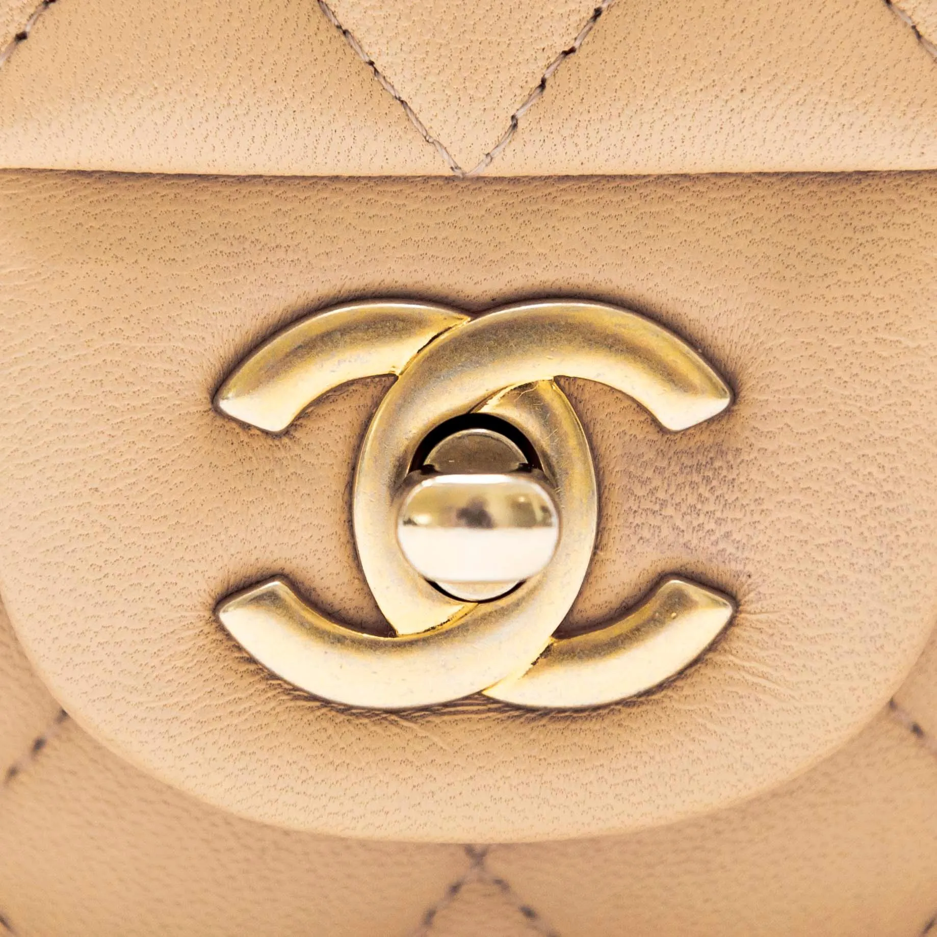 Chanel Beige Medium Classic Flap