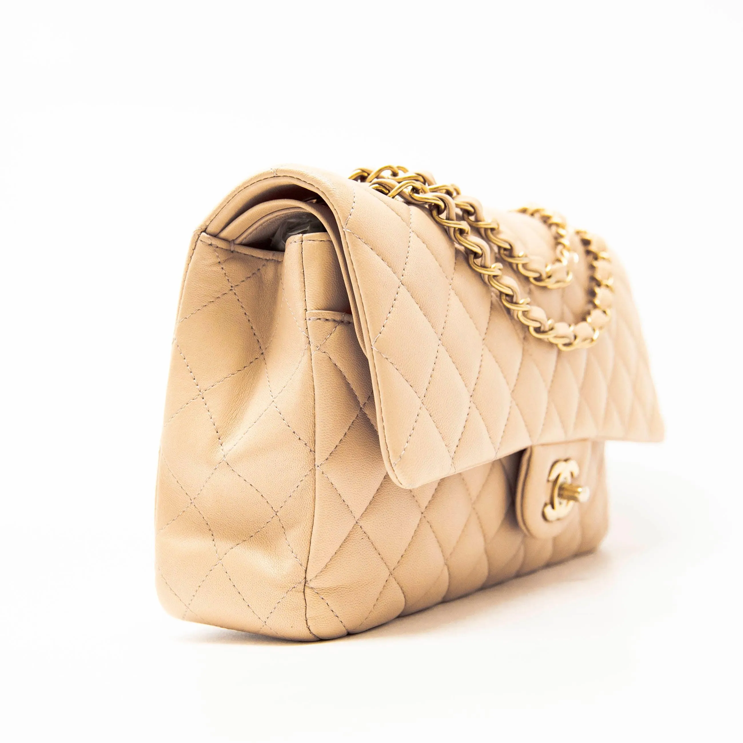 Chanel Beige Medium Classic Flap